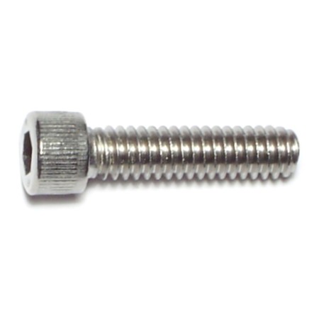 MIDWEST FASTENER 1/4"-20 Socket Head Cap Screw, 18-8 Stainless Steel, 1 in Length, 10 PK 67817